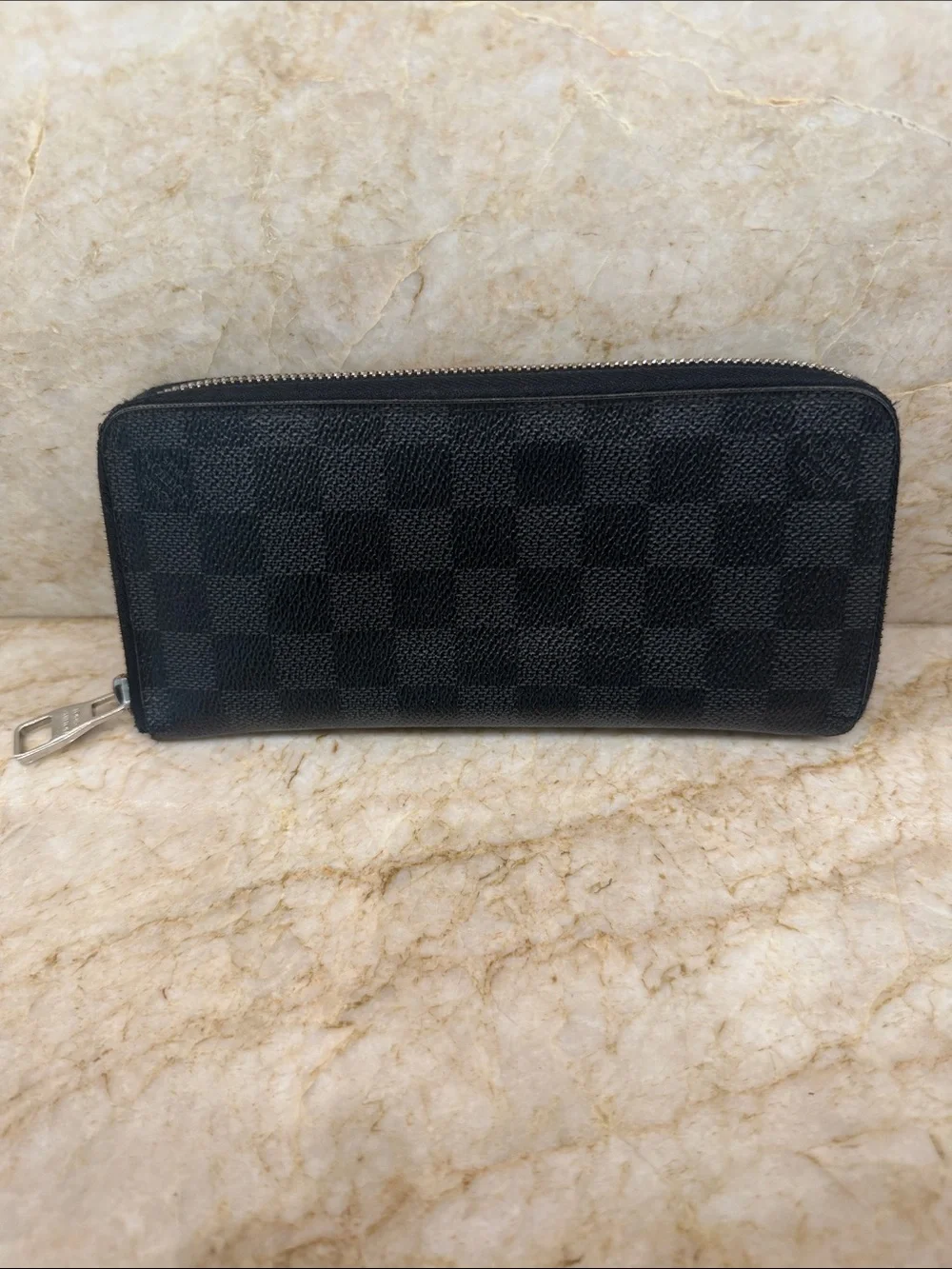 Louis Vuitton graphite Damier Zip-Around Wallet